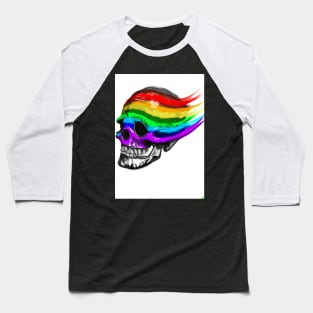 Rainbow Skull Baseball T-Shirt